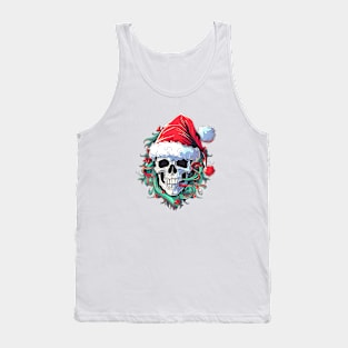 Christmas Celebration with a Skull Twist Tank Top